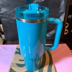 Starbucks Stanley Aqua Tumbler with Handle